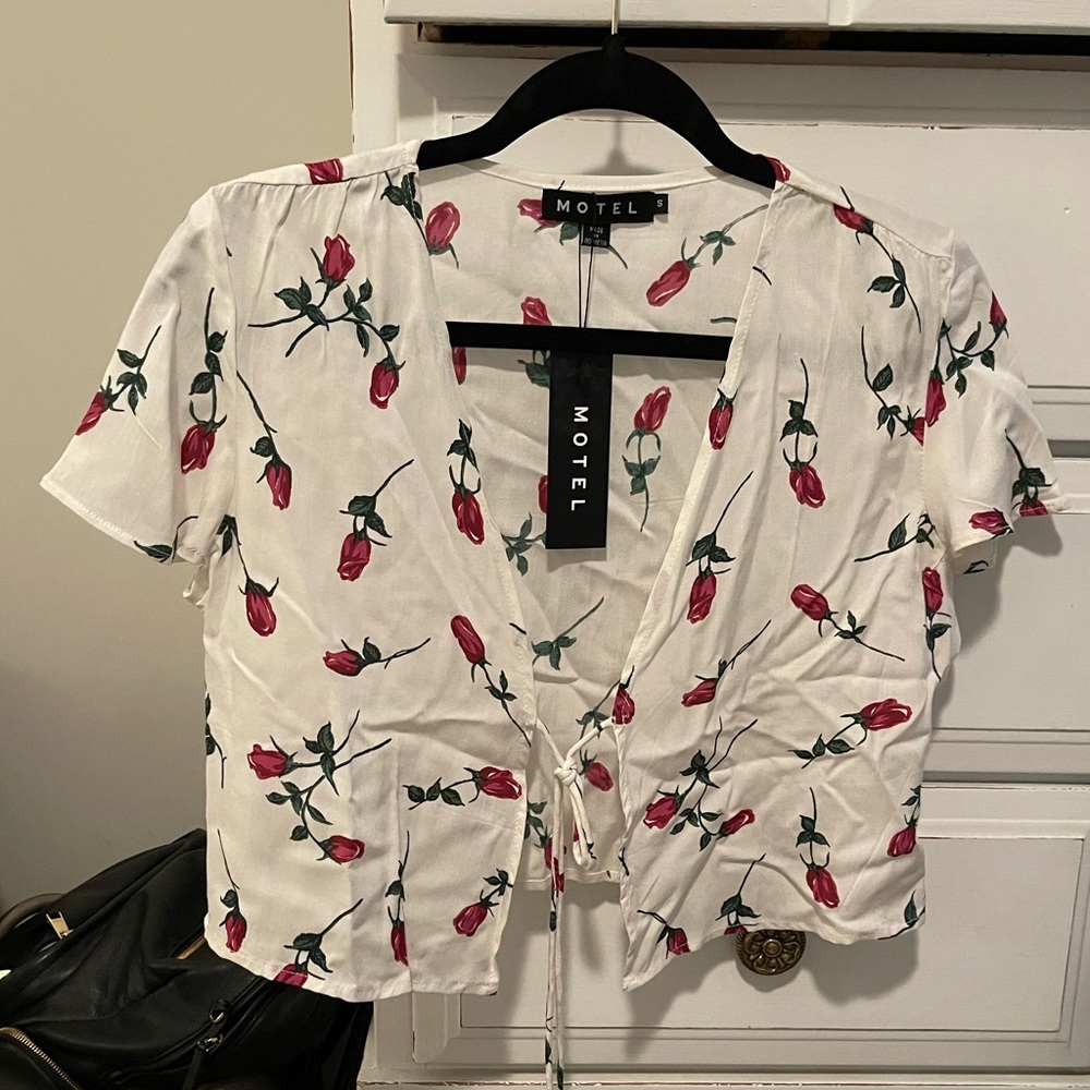 White flyaway blouse
